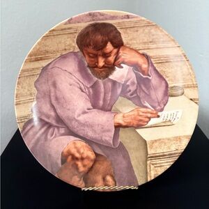 1982 Collector Plate “Portrait of Michelangelo” by Raphael-Gently Used